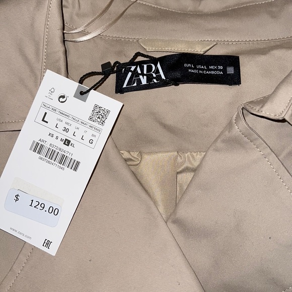 Zara Camel Trench Coat - Picture 3 of 3